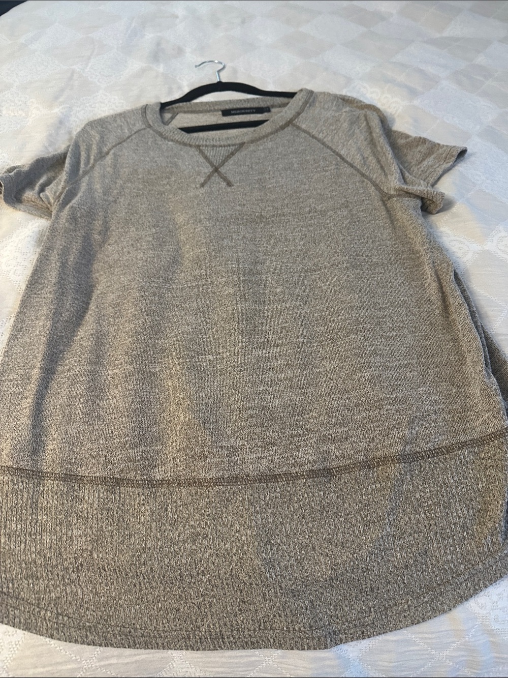 Heather Gray Short Sleeve Knit Top